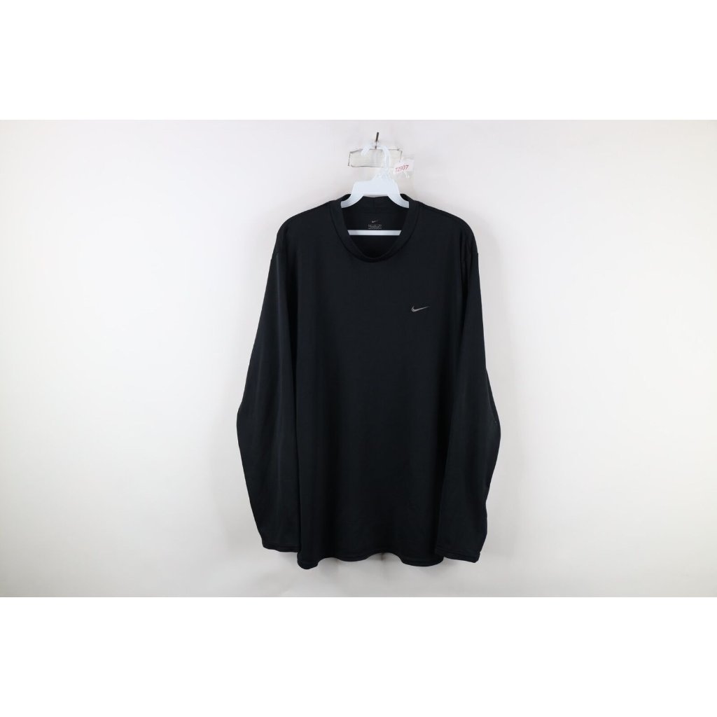 Vintage Nike Mens Xl Travis Scott Mini Swoosh Knit Long Sleeve T-Shirt Black